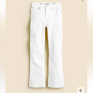J. Crew 9” Demi boot crop jeans denim in white wash 27 NWT